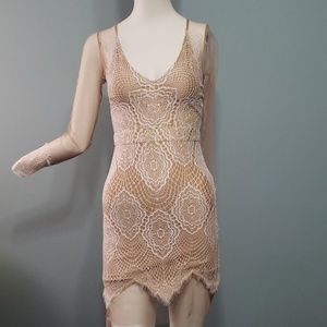 Lace and mesh dress